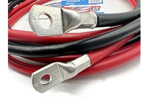 eXODA Cable de batería de 300cm 35 mm² Cobre Cable de alimentación con Ojales M8