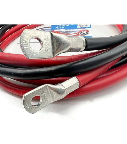 2 accu kabels 50mm2 met oog en pin 2 meter