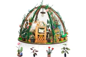Foyucool DIY Miniature House Kits, Tiny House Kit, Doll House Kits for Adults to Building, Unique Gift for Birthday Father's Day, Flower House