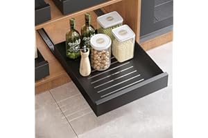 Kitstorack Pull Out Cupboard Organizer Pull Out Drawers Storage for Kitchen Cabinets Heavy Duty Pull Out Drawer No Drilling 43 Depth x 35 Width x 8 Height cm