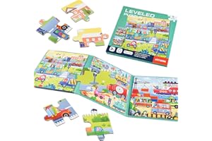 ASTARON Puzzles magnétiques pour Enfants de 3 à 5 Ans, pour Enfants âgés de 2 à 4 Ans, Jouet d'activités de Ferme/Voiture/Animaux, Aimant d'apprentissage, Cadeau pour Voyage en Voiture
