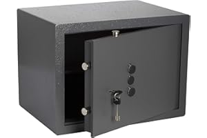 Bricard 82534 Coffre-Fort à Clé + Boutons 36x40x30cm à Poser - 24kg - 19, 7L, Noir