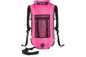 BUDDYSWIM Zaino Boa per Nuoto in acque libere 28 L con Sacca Interna Impermeabile al 100% e Schienale Staccabile. Boa Nuoto Resistente, Leggera e Facile da ripiegare.