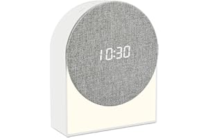 Ayybboo Bluetooth Réveil Enfant Numérique avec veilleuse de synchronisation et différents Sons de thérapie du Sommeil Convient pour la Chambre à Coucher, Le Salon et l'extérieur