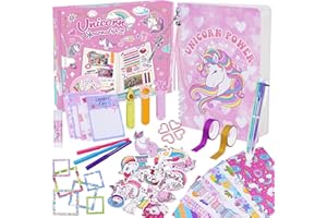 HappyKidsClub Scrapbooking DIY Secret Diary Gift for Teenage Girls (Unicorn)