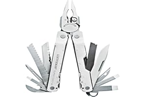 LEATHERMAN - Super Tool 300, narzędzie wielofunkcyjne z 19 ważnymi narzędziami, ze stali nierdzewnej, z nylonową kaburą