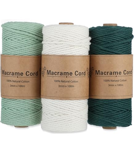 5 mm x 100 m natuurlijk katoenen touw - macramégaren - doe-het-zelf