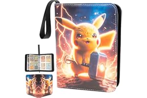 Fjordiony Álbum para Cartas, 50 Páginas 400 Bolsillos Album de Recortes PU Impermeable con Cremallera, Álbum para Tarjetas Coleccionables Regalo para Niños Navidad Cumpleaños tipo3