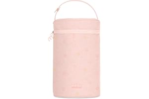 Miniland - Borsa Isotermica per Termos e Biberon Thermibag Double | Custodia Termica Porta Biberon e Bevande | Borsa da Trasporto con Manico, Chiusura a Cerniera e Isolamento Extra (Candy)