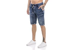 Redbridge Pantaloncini a Jeans da Uomo Pantalone Corto Denim con Tasche Destroyed Look