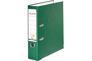 Falken Segregator PP-Color segregator biurowy z tworzywa sztucznego A4 szeroki 8 cm zielony. Wyprodukowano w Niemczech. Segregator Wegański Vegan Segregator szczelinowy Segregator z mechanizmem
