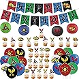 Kreatwow Ninja Birthday Party Decorations Ninja Happy Birthday Banner Ninja Balloons Ninja Cupcake Toppers Ninja Lanterns Cards Ninja Party Supplies for Ninja Warrior Themed 1st 2nd 3rd 4th Birthday