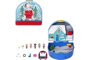 Polly Pocket x Peanuts Collector Compact, Micro Dolls and Playset, 7 Themed Accessories, 4 Iconic Locations, Snoopy & Woodstock, JFV05