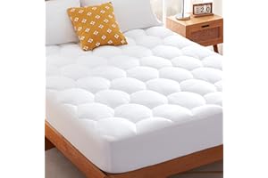 Sonive Single Mattress Topper, Extra Deep Poket 14.9 Inch/38cm, Super soft Quilted Small Mattress Protector, Machine Washable Bed Topper White, Single Bed 90x190cm