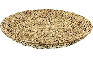 FRANK FLECHTWAREN Ciotola grande, piatta, decorativa, giacinto d'acqua, Ø 50 x 8 cm