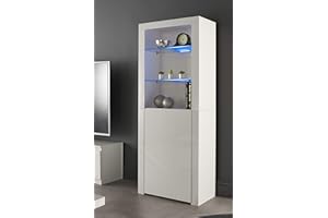 MMT FURNITURE DESIGNS LTD MMT Furniture Designs IB03 White Display Unit,62 cm x 35cm x 160cm