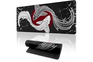 Zindoo Gaming Mouse Pad Anime Large Desk Mat, XXL Mouse Mat Extended (900x400mm), Non-Slip Japanese Keyboard Mat Laptop Pad, Gaming Mousepad with Stitched Edges, Large Mouse Mats for Desk Home Office