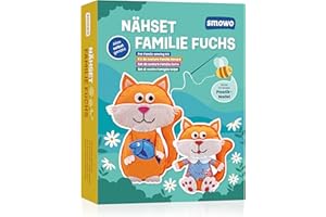 Smowo® Filz Nähset für Kinder - Stofftiere selber nähen - Bastelset inklusive Nähanleitung & Video - Für Mädchen und Jungen
