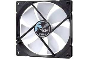 Fractal Design Dynamic X2 GP-14 PMW Computer Fan - Silent Fan - High Airflow – 140x140x25 mm – 1700RPM – FDB-Bearings – Trip Wire - Aerodynamically shaped struts – 12v - Black/White (Single)