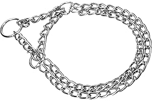 CHAPUIS SELLERIE Collier pour Chien Semi - étrangleur 2 Rangs Acier, Diamètre 2.5 mm, Longueur 45 cm, Taille M