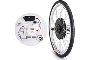 VIRIBUS Kit de Bicicleta Eléctrica con Pantalla LCD para Rueda Trasera Kit de Conversión de Bicicleta Eléctrica de 5 Velocidades Kit de Motor de Bicicleta para Bicicleta de Montaña