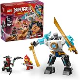LEGO NINJAGO Zane's Battle Armor Mech 71827-6 Years Old and Over Creative Toy Making Set with 3 Minifigures for Kids, Birth G