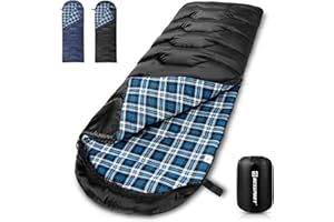 Bessport Sacco A Pelo Busta, Impermeabile Compatto Sacco a Pelo Invernale per 3-4 Stagioni per Campeggio Trekking, Escursioni, attività all'Aria Aperta