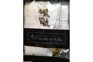 ARAWAZA - SUPPLIED BY GLOBAL TRADE EMPORIUM New ARAWAZA White Adult WKF Karate Suit GI Uniform MIDDLEWEIGHT 10oz