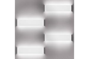 ledmo 4 Pezzi 16W Applique da Parete Interno LED 6000K Bianco Freddo Applique da Parete LED Moderne Up Down per Bagno Lampada Soggiorno Camera da Letto Scale Corridoio Luce Notturna