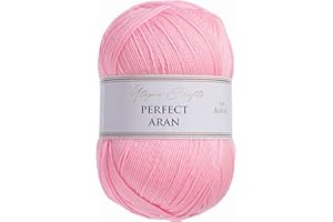 Utopia Crafts Aran Knitting and Crochet Yarn, 400g (Baby Pink)