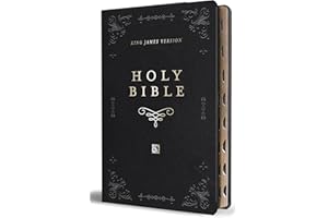 Holy Bible: King James Version, Black, Premium Imitation Leather, With Ribbon Marker, Giant Print Large Format, Red Letter, and Thumb Index