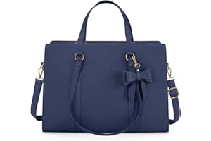 NEWHEY Sac Cabas Femme Sac a Main Sac à Main Femme en PU Cuir Grande Capacité Sac Ordinateur 15.6 Pouces Imperméable Sac Fourre Tout Sac de Cours Lycee Bandoulieres Bleu