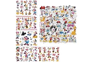 VENYAA 5 Piezas Mini Mouse Tatoos Temporales Respetuoso Con la Piel Niños,Niños y Niñas, Adecuado Para Pegatinas Equipaje, Imanes Nevera, pegatinas Bicicleta,Pegatinas Pared