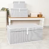 Pazar Kapısı &Ccedil;ok Ama&ccedil;lı D&uuml;zenleyici Kapaklı Sandık Tipi Kutu Hur&ccedil; Organizer (70 x 40 x 30, Gri)