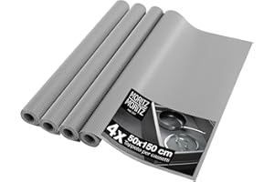 Moritz & Moritz 4x Rivestimento Cassetti Cucina largo 50x150 cm - Tappetino antiscivolo Cucina - Come proteggi Cassetti Cucina Cassetti o Armadi - Incl. 20 adesivi per Lavagne