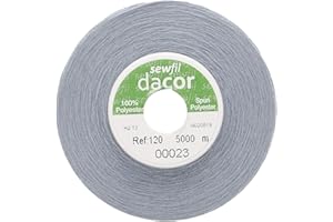 Sewfil dacor 120 - Cono de hilo de coser poliéster de 5.000 metros 0023 - Azul ceniza