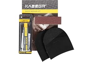 Kabber DIY Stick-on Heels for Men | Classic Shoe Repair Kit Set Heel Replacements for Men’s Shoes | 1 Pair of Anti-Slip Stick-on Heels | Made in Europe
