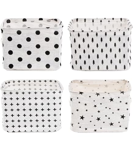 3 Stück Kleine Faltbare Aufbewahrungskörbe Aus Stoff (22,9 X 19,1 X 19,1 Cm) – Organizer Für Schrank, Regal, Kinderkleidung & Spielzeug