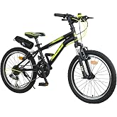 Trendbike Cross Country 20&rsquo;&rsquo; Double Layer Aluminum Rim Front Shock Absorber, 21 Micro Shift Gear Boys' Bike 20.413