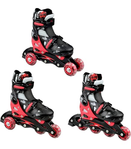 Rollers/Triskates Réglables Madivo Dino - ABEC-5 - Taille 26-33 - Vert/Noir