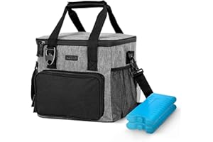 Keplin Borsa Termica - Borsa Frigo Grande Morbida, Portatile e Impermeabile, Borsa Frigo a Prova di Perdite con Tracolla, Porta Pranzo Termico e Borsa Picnic, Campeggio, Spiaggia o Lavoro
