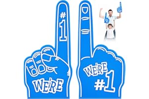 Aolso Dedo de Espuma, Gigante animando No. 1 Dedo de Espuma, Dedos de Espuma Gigantes Mano de Espuma para Eventos Deportivos Eva Gigante, Dedos de Espuma Eva, Ideal para Eventos Deportivos, Juegos