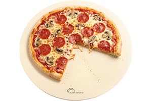 LITTLE BALANCE 3077, Pizzasten, rund XXL-bakelse, Ø 30,5 cm, för pizza, pajer, krispigt och fluffigt bröd, ugn, grillning, pl