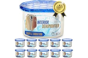 EveryKip® Deshumidificador Antihumedad (10 Pack) - Antihumedad Habitación, Absorbe Humedad Armarios, Cocina, Coche, Trasteros, Baños
