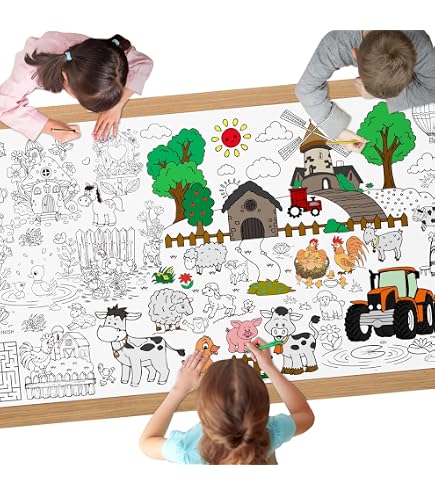 Nappe Géante à Colorier Licorne 110x80 Cm – DIY Anniversaire Enfant – Activité Créative Et Déco