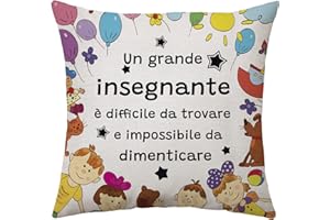 ACONESONG Un Grande Insegnante è Difficile da Trovare Cuscino Copricuscini Regalo Per Insegnante Maestra Compleanno Regali di Laurea Regali di Fine Anno Regali in Pensione (Insegnante)