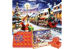 AIRENER Advent calendar 2023, Christmas Advent Calendar Jigsaw Puzzle 1008 Pieces 24 Boxes, Jigsaw Advent Calendar, Christmas Family Holiday Puzzle, Christmas Gifts for Women Men Kids(Santa Claus)