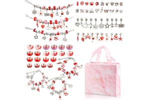 WDJLNZB Zestaw bransoletek z koralikami, zestaw do robienia bransoletek dla dziewczyn, zabawki dla dziewczyn prezent dla dziewczyn zestaw rękodzieła, zestaw do robienia bransoletek, prezent dla