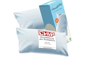‎CLOUDPILLO Cloudpillo Memory Foam Pillow - 2er-Set Premium Kissen, Höhenverstellbar, 40x80 cm, Ergonomische und Hypoallergene Kopfstützen