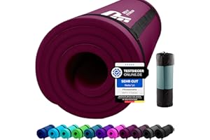 REFIT FITNESS Sportmatte Comfort-Max 190 x 60 x 1.5 cm [PainProtect & SmartCell NBR] Yogamatte rutschfest + Tragegurt - Gymnastikmatte - Matte für Sport Yoga Gymnastik Pilates - Jetzt Farbe wählen